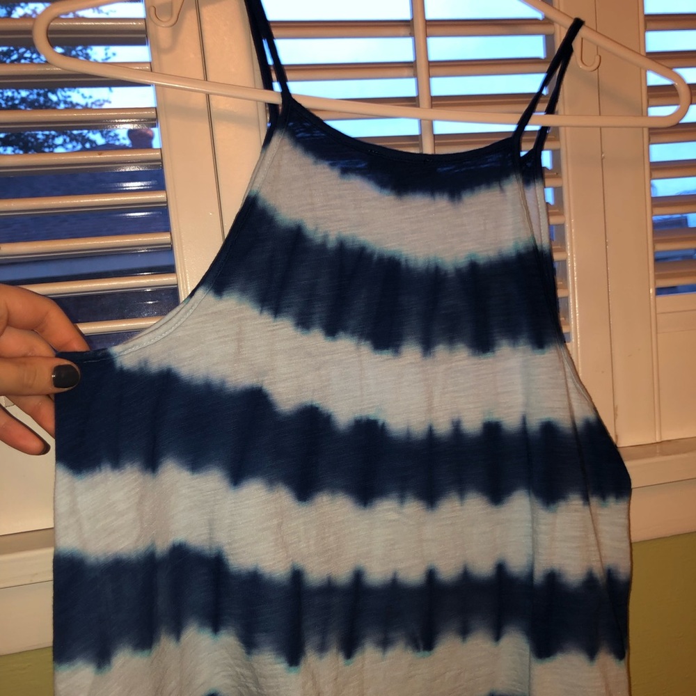 Express blue tie dye tank NWOT